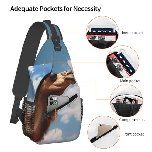 Sling Bag para Hombre y Mujer Negro miniatura 3