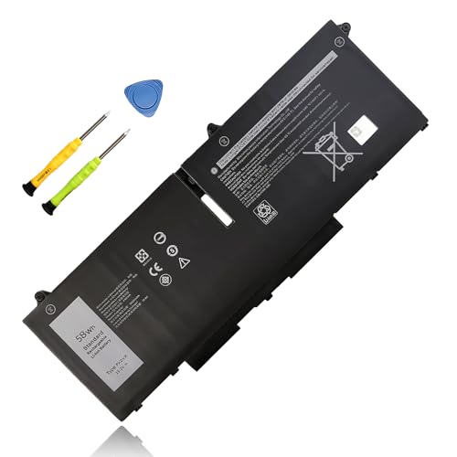 TAICROWNE 58Wh FK0VR Replacement Laptop Battery for Dell Latitude 5330 2-in-1 7330 2-in-1 Latitude 7430 2-in-1 P133G002 P134G002 P139G002 Series 07KRV H4PVC 8P81K 3625mAh 15.2V
