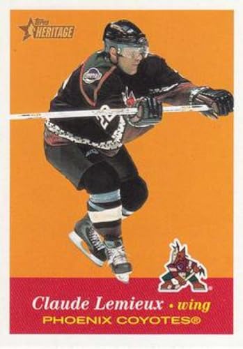 2001-02 Topps Heritage Hockey #68 Claude Lemieux Phoenix Coyotes Official NHL Trading Card (Stock Photo Shown, Near Mint or Better Condition)