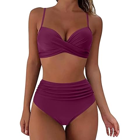 High Waisted Vintage Bikini Set for Women Cover