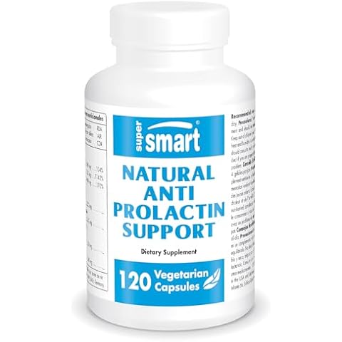 Supersmart - Natural Anti Prolactin Supplement - with p5p Vitamin B6, Maca Root, Ashwagandha | Gluten Free - 120 Vegetarian Capsules Cover