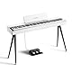Donner OURA S100 88 Key Weighted Keyboard Piano mit 3 Demo Songs, 15 Tones, Bluetooth Audio/MIDI, Home Digital Piano für Anfänger, Fortgeschrittene, Weiß