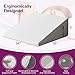 Wedge Pillow with Foam Top for Sleeping,Reading and Rest, 8 Inch Elevated Support Triangle Bed Pillow for Legs and Back Support with Washable Cover