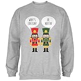 Old Glory Christmas Nutcracker What's Crackin' Funny Mens Sweatshirt Heather LG