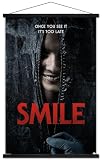Smile (2022) - One Sheet Wall Poster with Magnetic Frame, 34L" x 22.4W", Premium Print and Black Hanger Bundle