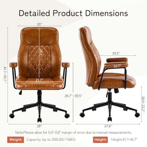 Furniliving Mid-Century Leather Chair