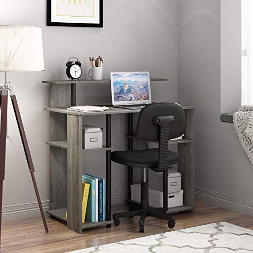 Bureau pour bureau à domicile avec rangement étagère ouverte Furinno