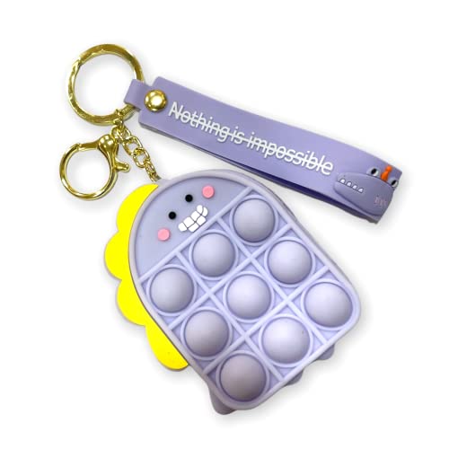 Image of AUGEN Cute Pop It Coin Purse Pouch Keychain For Gifting With Key Ring Anti-Rust (Pack Of 1)