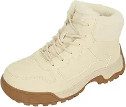 Botas femininas de inverno para caminhadas de neve femininas para atividades ao ar livre à prova d'água para caminhada e caminhada antiderrapante