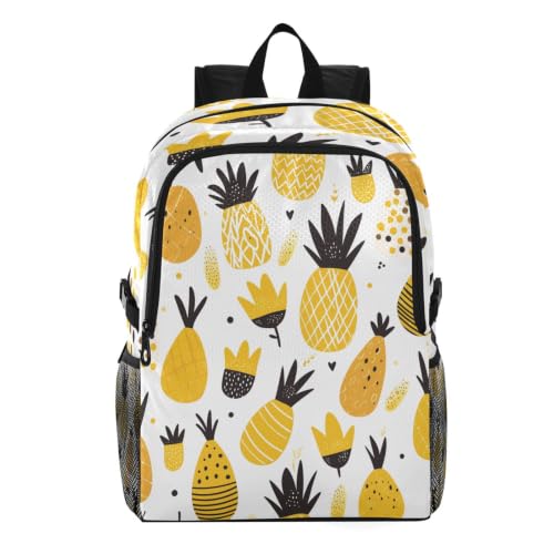 Sac à dos compactable pour les voyages, modèle de randonnée léger et étanche à motif ananas