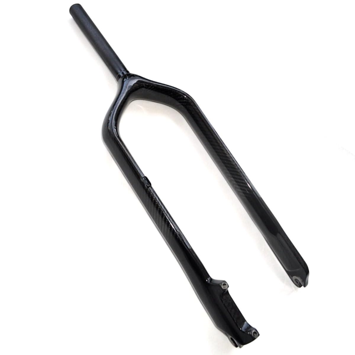 Sztywny widelec do skutera śnieżnego, hamulec tarczowy, przedni widelec z włókna węglowego, prosta rura, 1-1/8", bez gwintu, szybkozamykacz 9 x 150 mm, ultralekki rower (kolor: czarny