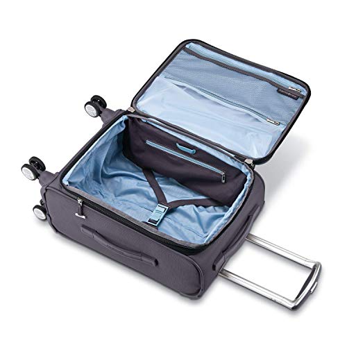 Image of Samsonite Solyte DLX Softside Expandable Luggage with Spinner Wheels, Mineral Grey, Carry-On 20-Inch