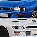 AJP Distributors Front Driving Headlights + Corner Turn Signal Bumper Lamps Black Amber Compatible/Replacement For Impreza GC8 1993 1994 1995 1996 1997 1998 1999 2000 2001 93 94 95 96 97 98 99 00 01