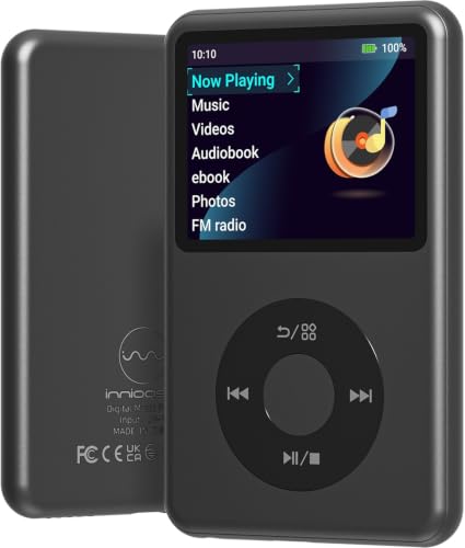 Y1 Mp3 Player with Bluetooth Innioasis Video Digital Music Player HiFi Mini Portable Kids Audiobook Mp3 2026 Nice Gift Choice Theme Upgrade Dark