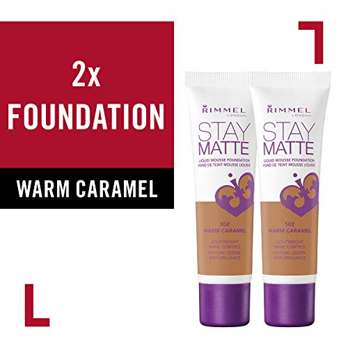 Rimmel, Stay Matte Foundation, Warm Caramel 2 Count (Pack Of 1) #TOP1