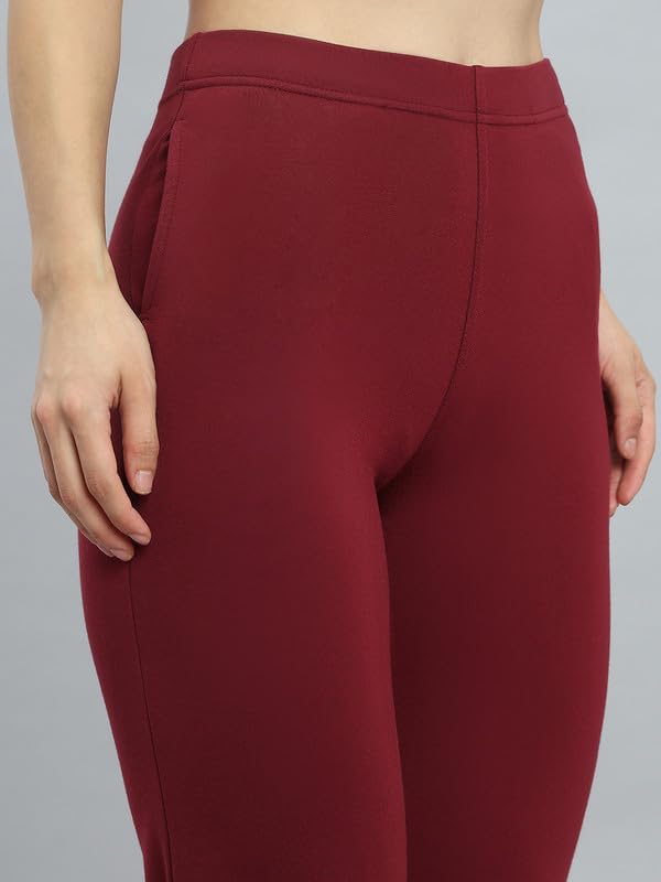 Image of GO COLORS Ponte Smart Kurti Pants Full Length for Women | Breathable, Mid Rise