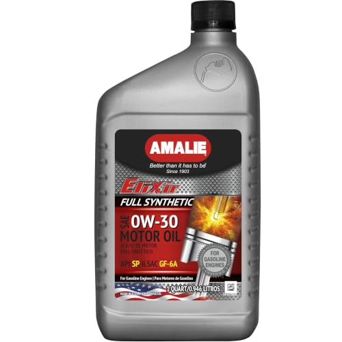 Aceite para motor 0W-30 sintético Amalie Elixir 1 Qt x12 miniatura 1