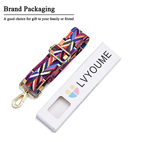Image of Purse Strap Gold Hardware Replacement Crossbody Bag Strap, Wide Adjustable Shoulder Strap