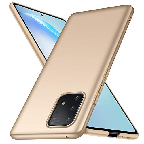 Yipmai Kompatibel mit Samsung Galaxy A91 Hülle, Samsung Galaxy S10 Lite Hülle, 0,03 Zoll Ultra Dünn Ultra Slim Hard PC Kunststoff Schutzhülle für Galaxy A1 / Galaxy S10 Lite, Glattes Gold Cover