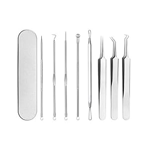 Pinkiou 8PCS Mitesserentferner Werkzeug Set
