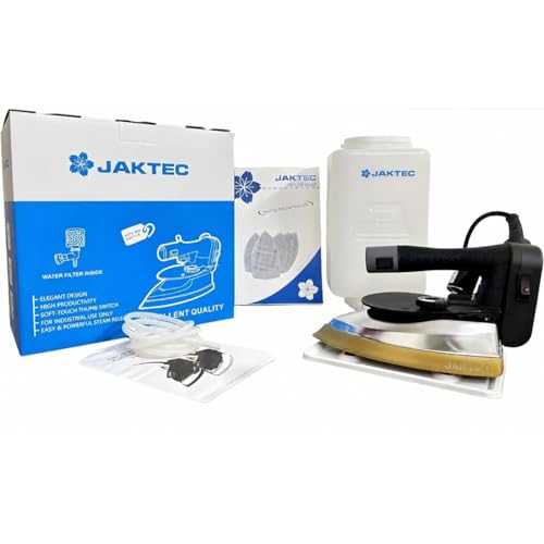 Image of JAKTEC Industrial Steam Kit 220V with Teflon Shoe, 4L Water Bottle, Hose, Filter & Accessories | Heavy Duty Professional Steam for Tailoring, Garment & Commercial Use (1600 Watts)