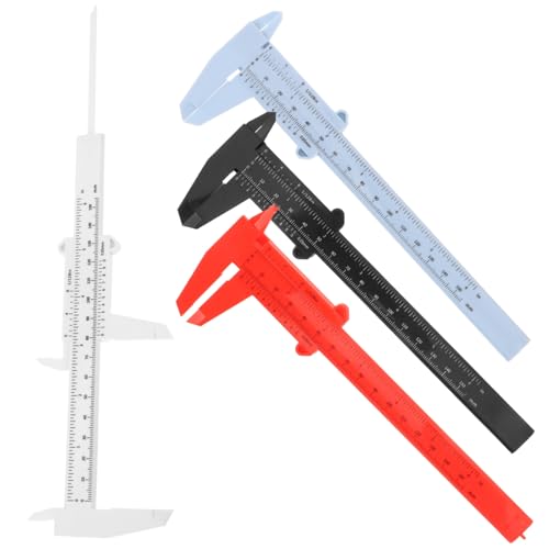 4pcs Plastic Calipers Non-Digital Measuring Tool Portable Sliding Gauge with Accurate Measurement Lightweight Design for Various Applications