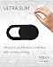 Webcam Cover Slide [5-Pack], Ultra-Thin Web Camera Cover for Macbook Pro, iMac, Laptop, PC, iPad Pro, iPhone 8/7/6 Plus, Tech Accessories, Camera Blocker Slider, Protect Your Visual Privacy [Black]