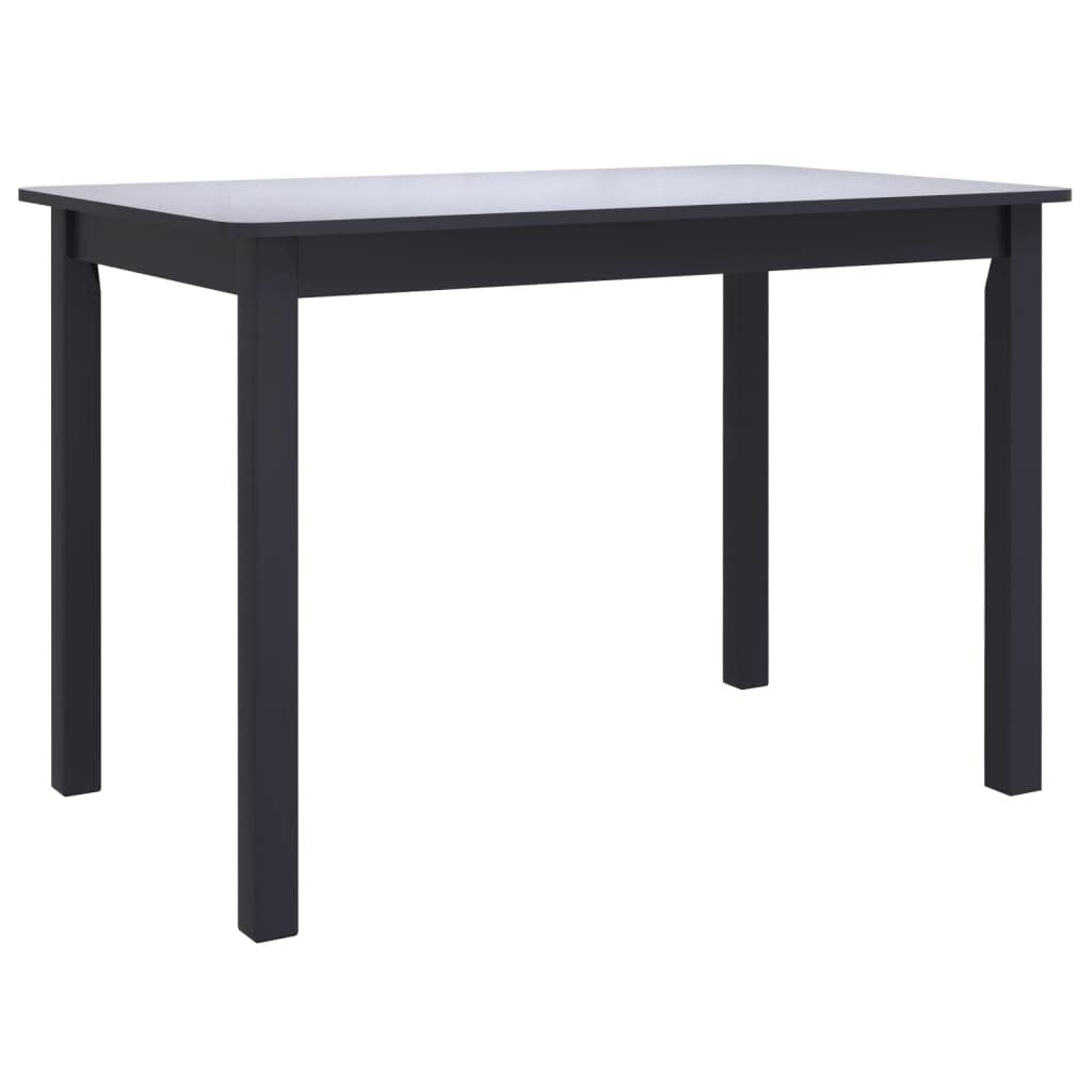 Table de cuisine moderne noire pour 4 personnes, grand confort pour repas conviviaux en salon