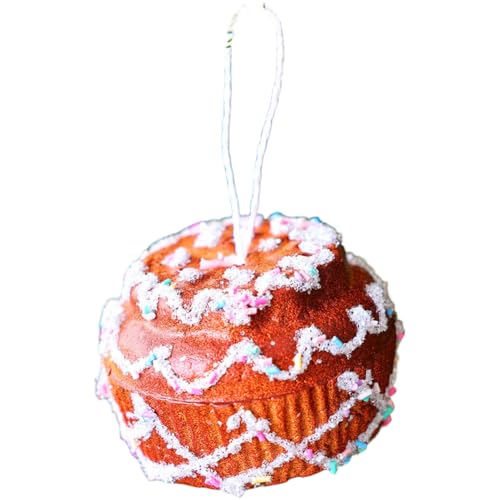MeevrgR Decoración de bolas de espuma de Navidad, adornos colgantes para tartas de helado, día festivo para caramelos, 6 cm, 12,5 cm, decoración creativa para el hogar, celebración festiva (pastel)