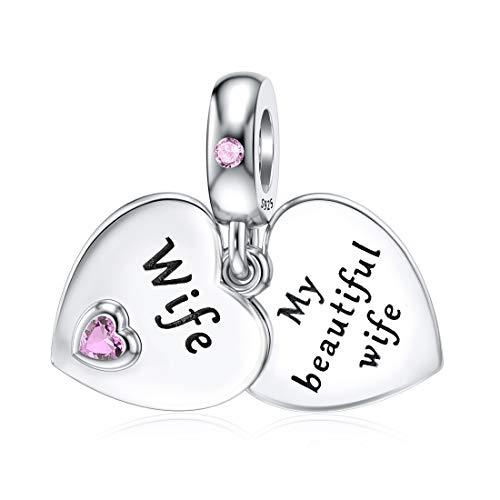 Pulseras sin alergias gracias al encanto de plata de ley 925 para esposa