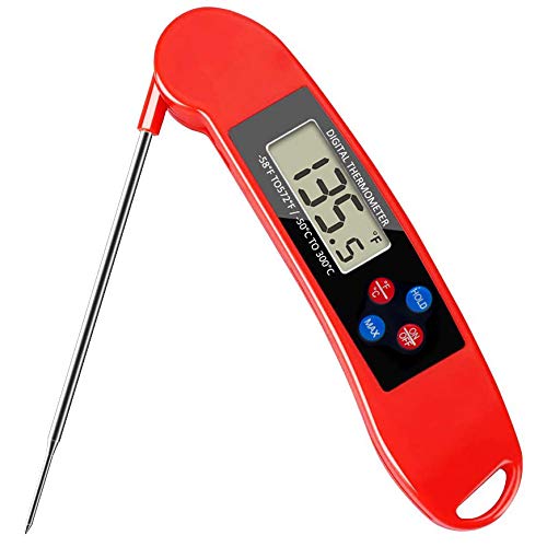 Digital Meat Food Thermometer,Milk Cooking Kitchen Thermometer Instant Read Candy Thermometer with LCD Backlit for Kitchen BBQ, Grill,Tea, Candy,Turkey&Bread