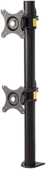 NBSilence Dual Computer Monitor Desk Mount Stand Vertical Arrary for Two Screens Fit for 10"- 30", Clamp Mounting, Max 22 lbs Loading Capacity (D2C)