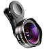 Phone Camera Lens for iPhone and Android, Wide Angle & Macro Lens (Screwed Together) Clip on- iPhone X XR XS Max 8 7 6S Plus Samsung S9 S8 and Android Phone with Travel Case (Black and Red)