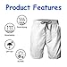 PUFOLA Don't Tread Men Swim Trunks Quick Dry Beach Shorts Summer Fashion Board Shorts Swimming Trunks Hawaiian Beach Pants for Adult Beachwear with Pockets Mesh Lining White