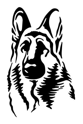 JS Artworks German Shepherd Head Vinyl Decal Sticker
