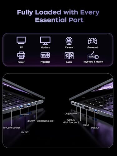 Image of MALLRACE Gaming Laptop,AMD Ryzen 7 5825U (Beats i7-1265U,up to 4.5GHz), Radeon RX Vega 8 Graphics,15.6 inch FHD Display,16GB RAM 1TB NVMe SSD Laptop Computer with Numeric KB,Type C (Full Function)