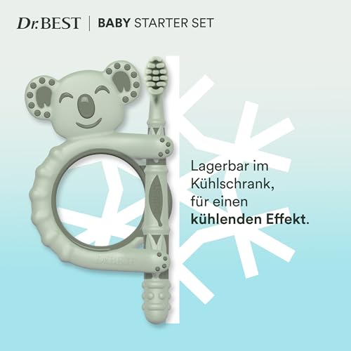 Zahnbürste Kinder - Dr.BEST Baby Starter Set: Beißring und Lernzahnbürste für Babys im Alter von 3 bis 12 Monaten, entwickelt mit Kinderzahnexperten, 1 Stück 4