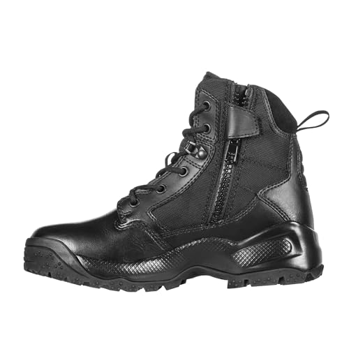 Image of 5.11 Tactical Womens ATAC 2.0 8-Inch Side Zip Professional Work Boot, Black | Style 12404ABR, Side Zipper, All Day Comfort, Slip Resistant, Duty Patrol Work Boots