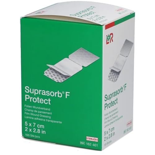 Suprasorb F Protect - Medicazione per ferite, 5 x 7 cm, 100 pezzi
