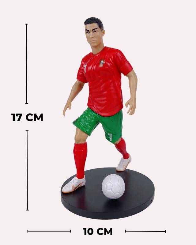Image of Football Star Action Figure 16 CM Static Collectible Toy with Stand and Ball for Kids and Adults Desk Shelf Decor Sports Player Figurine Showpiece Model Gift for Boys Football Fans