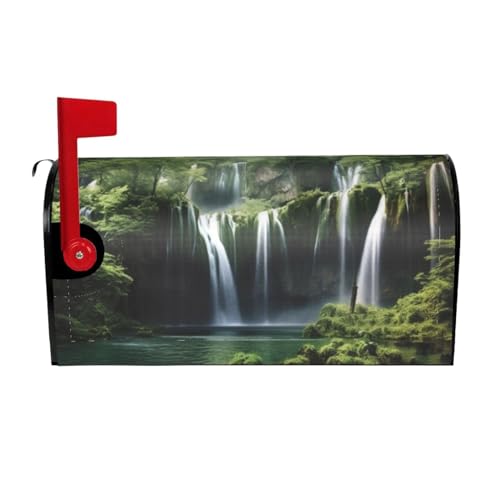 Housse de boîte aux lettres cascade jungle colorée et résistante aux intempéries