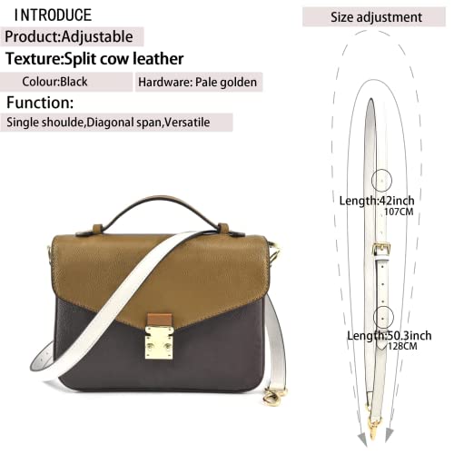 Image of Vachetta Leather Adjustable Crossbody Strap for , Women's Crossbody Handbags