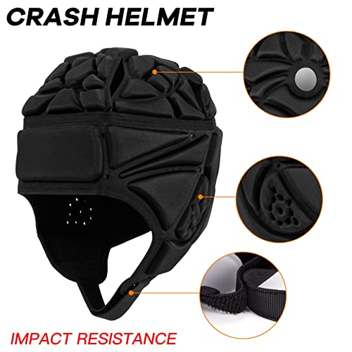 Rugby Headguards, Soft Football Helmet 7V7 Rugby Helmet Soft Padded Headgear Rugby Helmet Headguard Autism Special Needs Head Protection For Adults Kids #TOP2