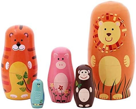 Miniatura 2 de 10 unidsset encantadoras muñecas rusas Matryoshka madera anidación Babushka pintura de mano rusa para niño juguete regalo bebé hecho a mano muñeca