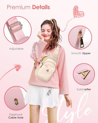 Birthday Gifts for Women Teen Girls, Initial Crossbody Sling Bag, Travel Purse for Women, Friends Sister Gifts4
