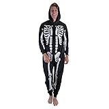 SLEEPHERO Adult Mens Costume Halloween Men's Onesie Pajama Pajamas for Men Skeleton XL