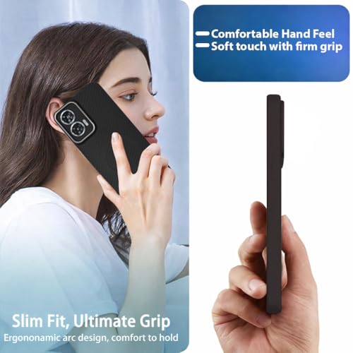Image of LIRAMARK Rugged Carbon Fibre TPU Armor Silicone Back Cover Case for Moto G85 5G / Moto G96 5G / Moto Edge 50 Fusion 5G