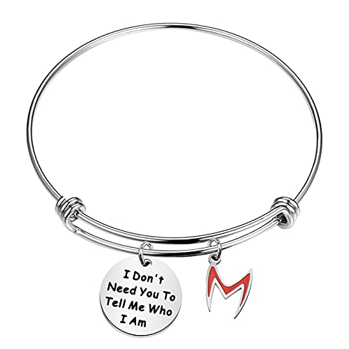 AKTAP Super Women Witch Gift Inspiring Super Hero Bracelets for Fans I Don't Need You To Tell Me Who I Am Helmet Bangle