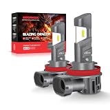 NUROTA H11 LED Lampe mit E-Mark Zulassung (StVZO & ECE R37) – 5500K Tageslichtweiß H11 Birne, TÜV-geprüft, 1:1 Plug & Play für Abblendlicht & Nebelscheinwerfer, 60000h Lebensdauer