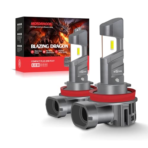 NUROTA H11 LED Lampe mit E-Mark Zulassung (StVZO & ECE R37) – 5500K Tageslichtweiß H11 Birne, TÜV-geprüft, 1:1 Plug & Play für Abblendlicht & Nebelscheinwerfer, 60000h Lebensdauer